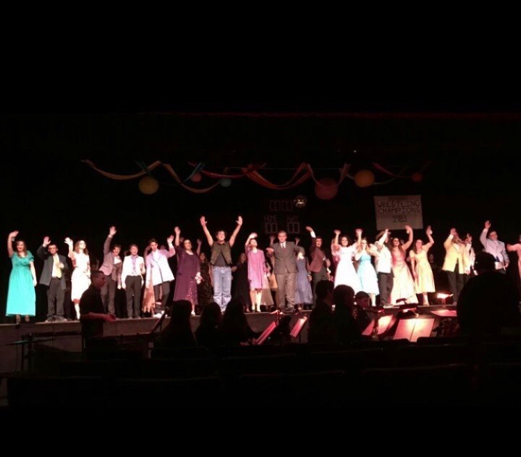Performers bowing on their last performance of Footloose on January 13, 2018.