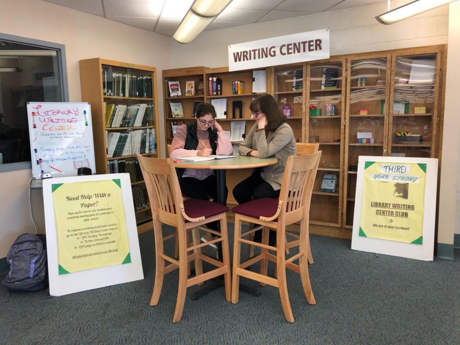 LMC Writing Center located in the Library right here at LHS!