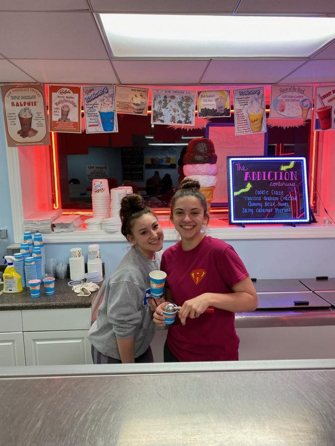 Jackie Taylor and Nicki Sottile at Ralph's Italian Ices