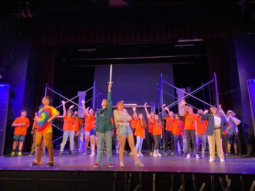 Lindenhurst cast of The Lightning Thief in their third day of tech week (Credit: Danny Bishop)